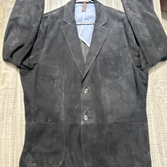 Hickey Freeman Black Suede Jacket